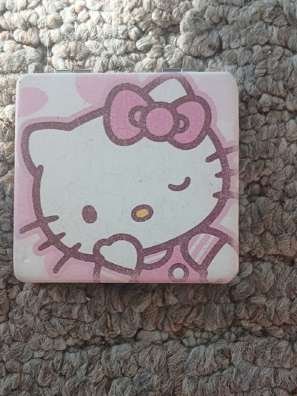 Sanrio Hello Kitty Pink and White Compact Mirror